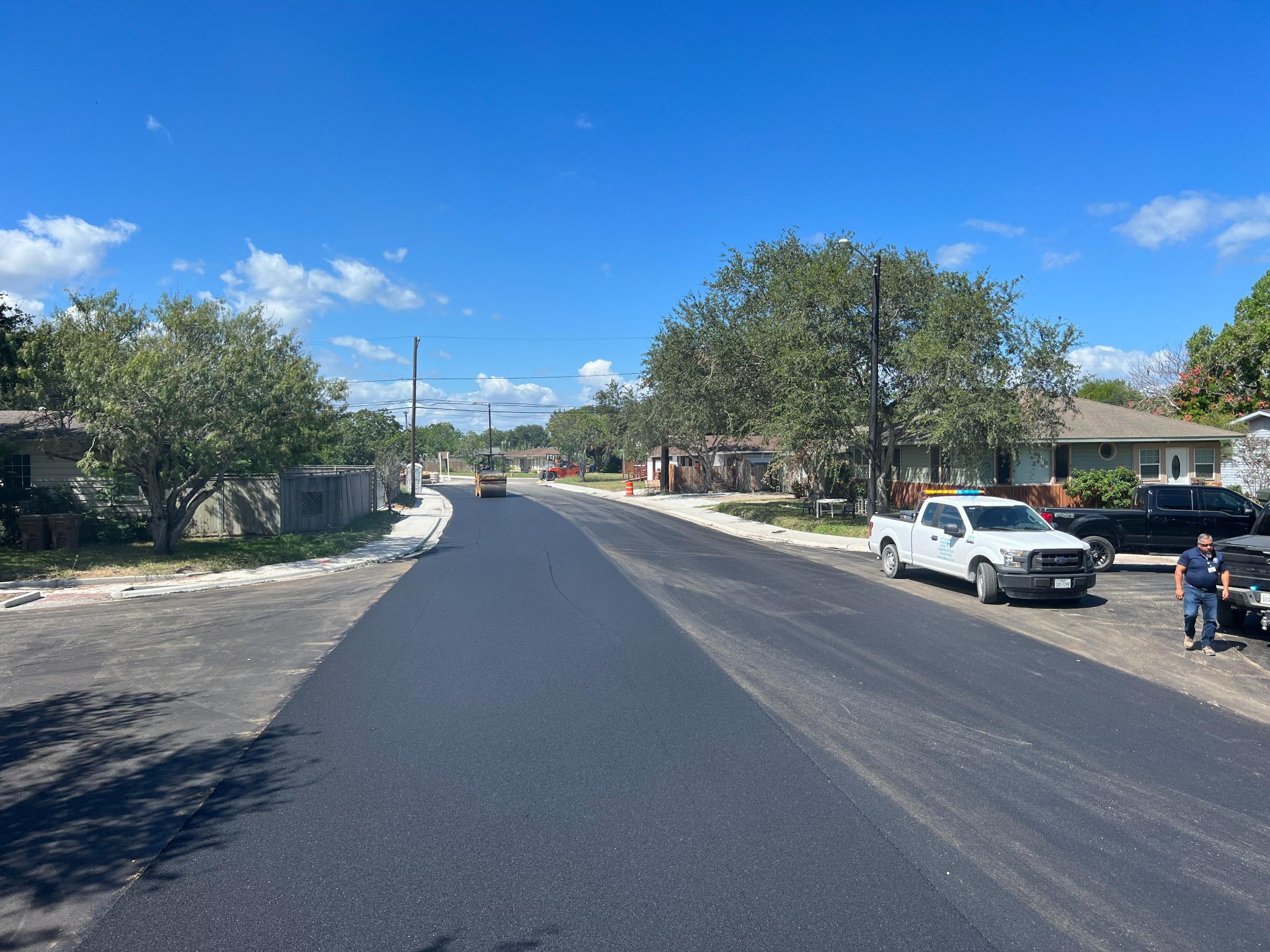 Completed paving project